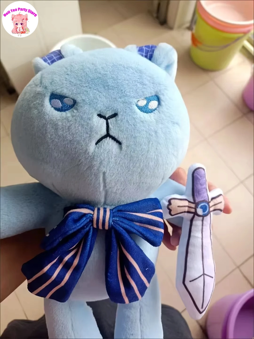 Nu: Carnival Edmond Słodki Królik Rycerz Pluszowa Bawełniana Lalka Pluszak 40CM Zabawka Anime Poduszka Cosplay Wypełnienie Bawełniane Prezent na Boże Narodzenie