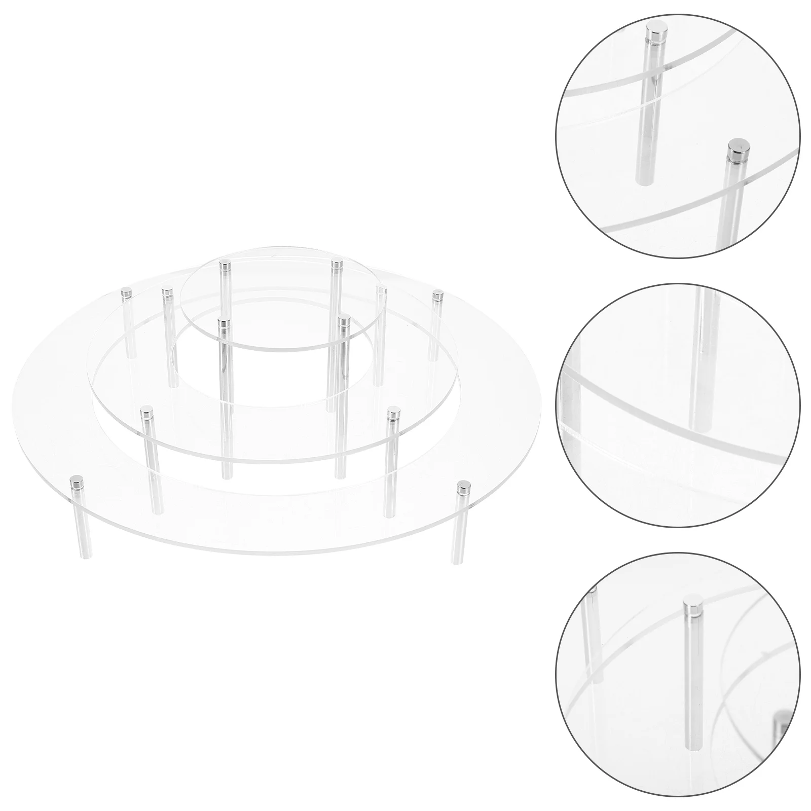 

Clear Acrylic Cupcake Stand Display Turntable for Decorating Holders Risers Storage Box