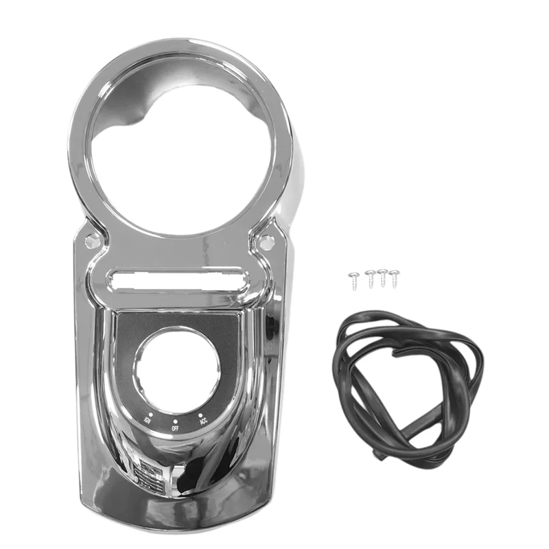 NIEUW-Chroom Materiaal Motorfiets Brandstoftank Dash Console Cover Voor Dyna Straat Fat Bob Low Rider 2004-UP Dash panel Protecto