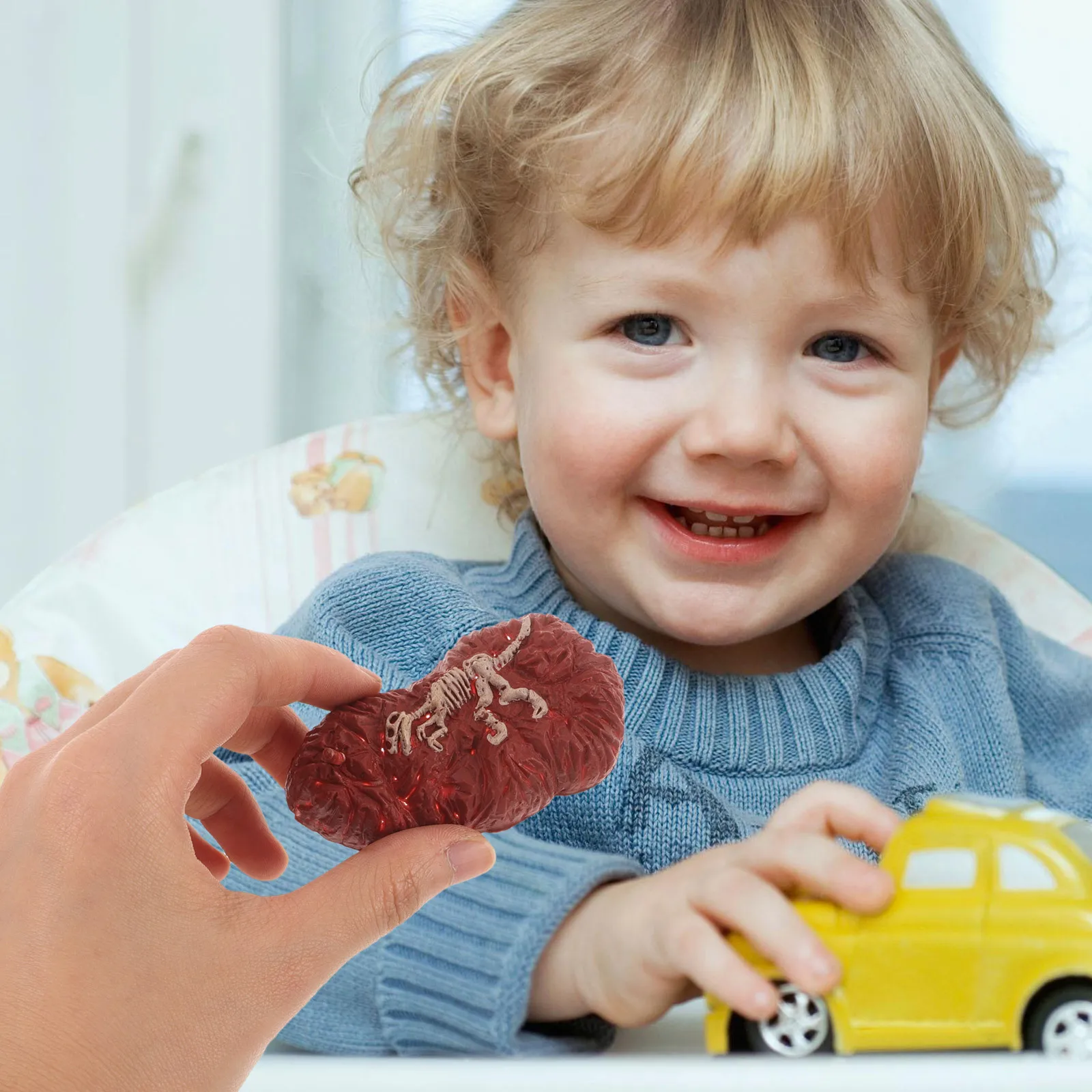 50 szt. Symulowane foszylie dinozaurów, mini dekoracje do krajobrazu piaskowego, ozdoby na biurko, artystyczne okazy, relaksujące i edukacyjne.