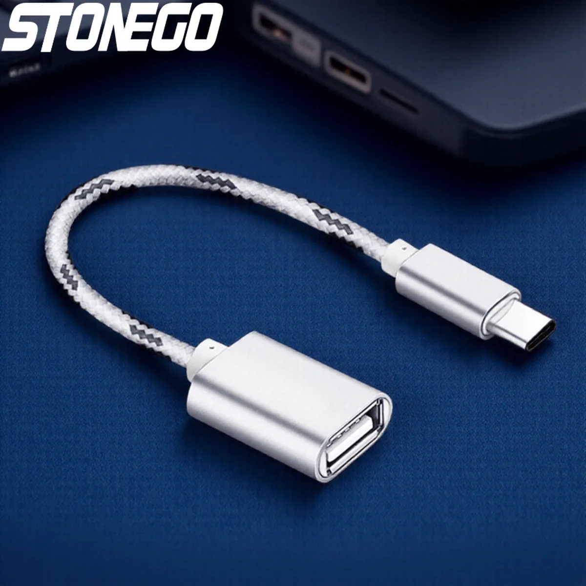 USB 3 0 OTG كابل محول نوع C مايكرو USB إلى أنثى USB سبائك الألومنيوم موصل النايلون مضفر أثناء التنقل #1