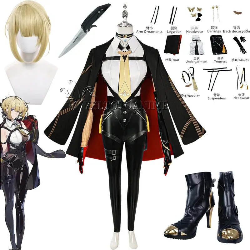 

ZZZ Агент Эвелин Косплей Костюм Игра Zenless Zone Zero Ролевая Одежда S-2XL Боевая Униформа Аниме Костюм Для Хэллоуина