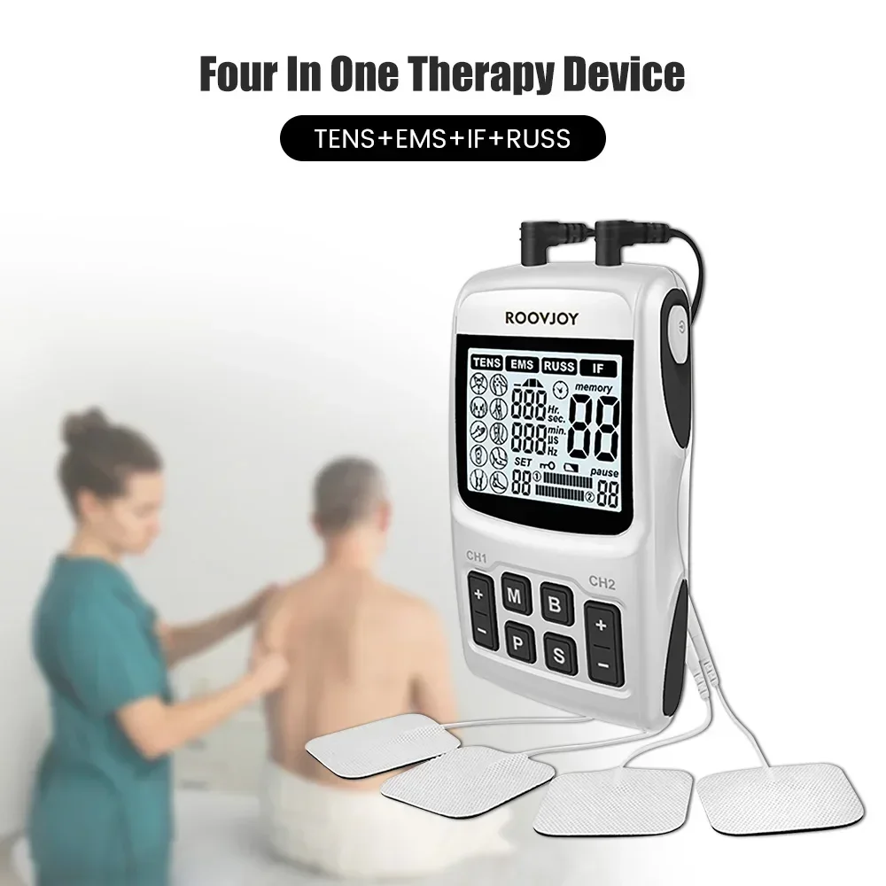 Tens Unit 36 Modes 90 Intensity Electric Stimulation Massager Muscle EMS Therapy Pain Relief Adjustable Lightweight LCD Display