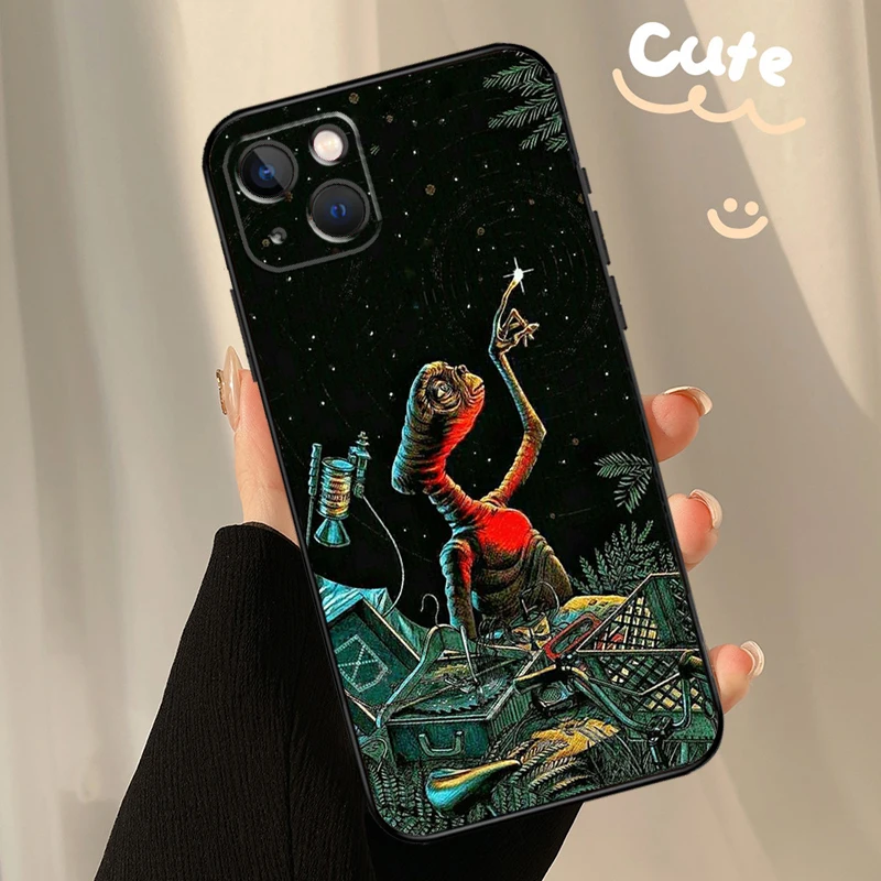 E.T. the Extra-Terrestrial Case For iPhone 11 12 13 14 15 16 Pro XS Max  Plus X XR 12 13 Mini Back Cover