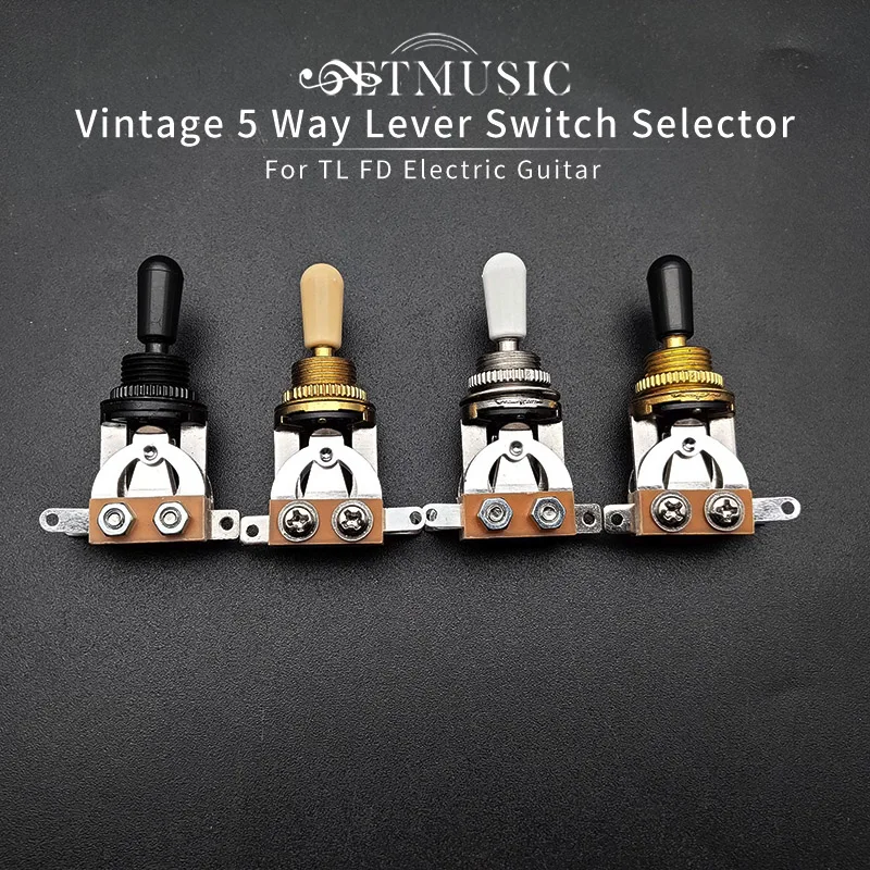 

4Pcs 3-Way Guitar Pickup Switch Selector Pickup Toggle Switch Parts for Les Paul Gutiar Accessories Black/Chorme/Gold&Black