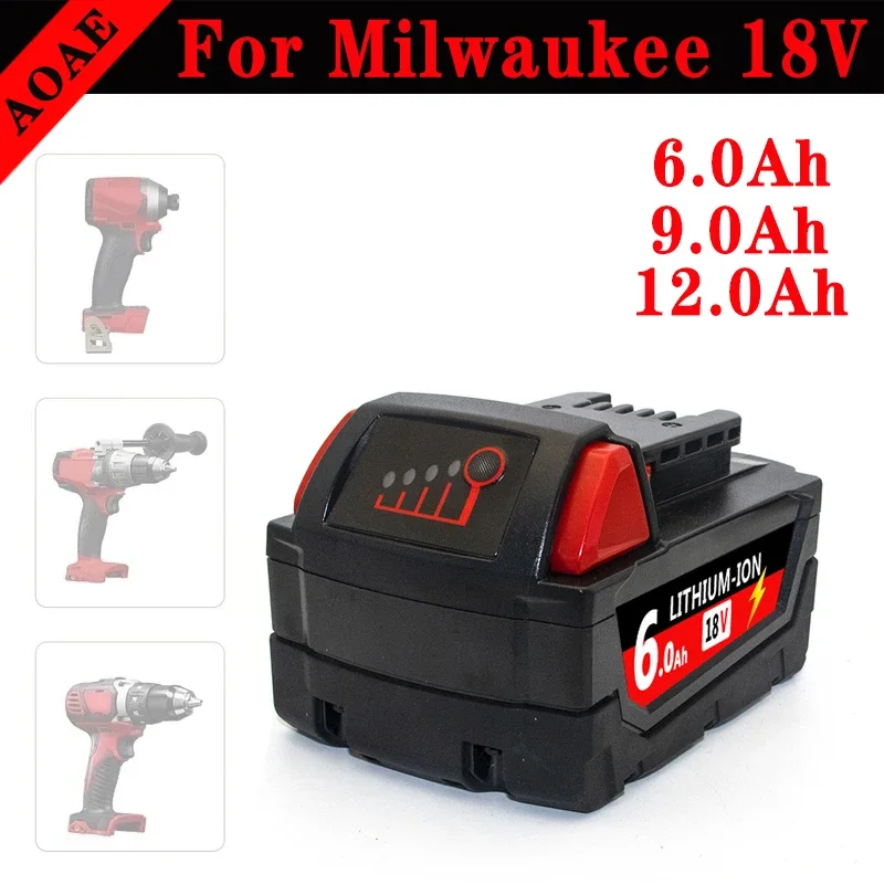 

Сменный литий-ионный аккумулятор 18 в 1815 Ач для Milwaukee M18, аккумуляторы для электроинструментов 48-11-1850 48-11-1860 48-11-Z50