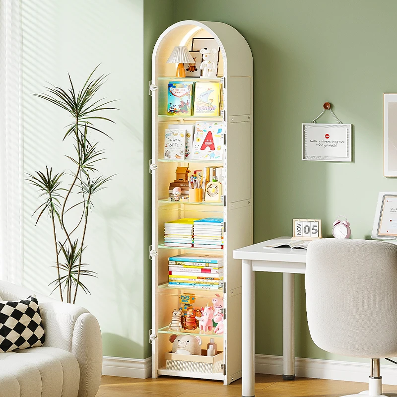 CST Customizable Modern Design Arch Multi-Layer White Metal Standing Storage Rack Wholesale Standing Type Storage Cabinet Light