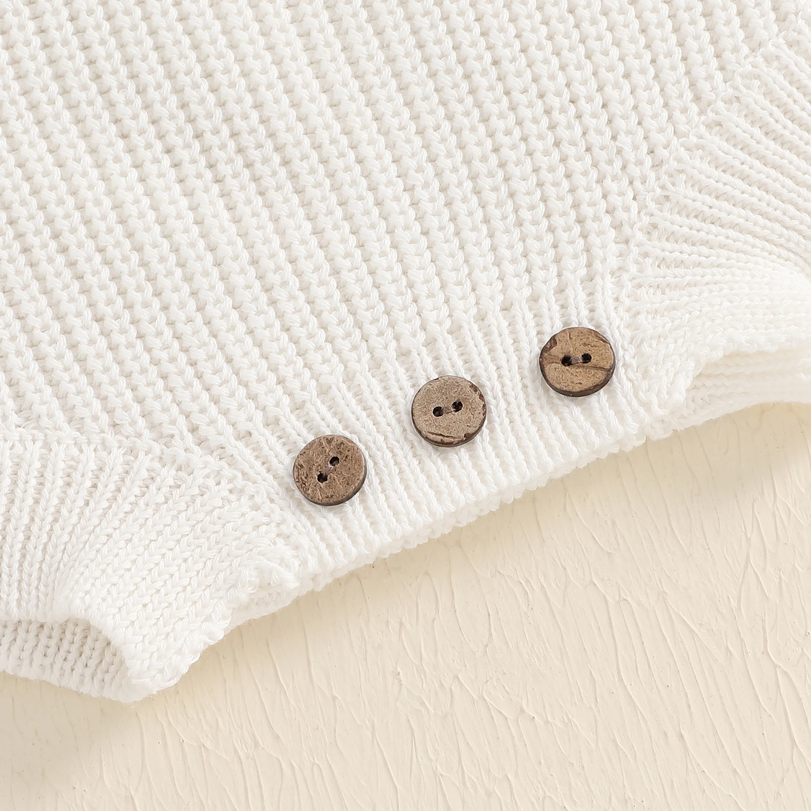 Tregren Newborn Baby Sweater Romper Long Sleeve Round Neck Letter Embroidery Knit Bodysuit Christmas Outfit