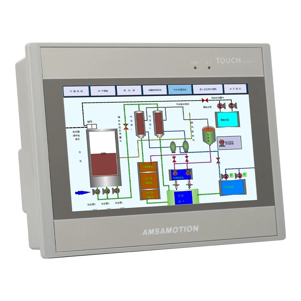 AMSAMOTION 7'' Inch HMI PLC All-in-1 Machine MM7A-32MR-520 Screen