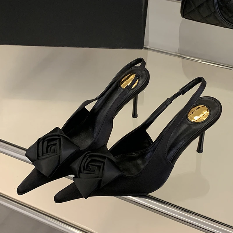 liyke fashion design satin square flower pointed toe slingback sandals women pumps high heels party prom shoes stilettos mujer liyke fashion design satin square flower pointed toe slingback sandals women pumps high heels party prom shoes stilettos mujer