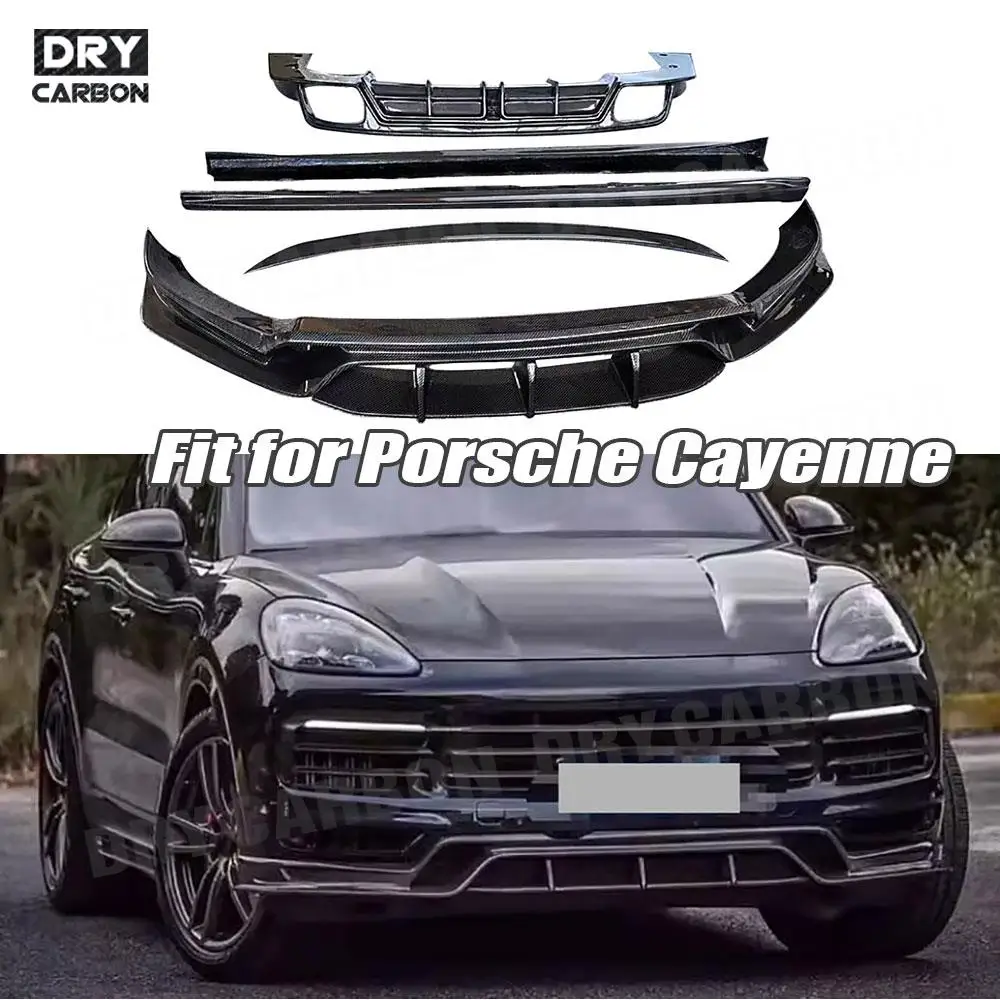 

Side Skirts Rocker Panels Rear Bumper Diffuser Front Lip Chin Car Middle Spoiler Bodykits Accessories for Porsche Cayenne 2022