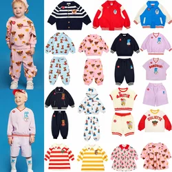 2024 Korean Baby Bebe Sweatshirts and Casual Pant Set Sweet Girl Dress Kids Long Sleeve Sweaters Boy Jacket Outwear Clothing