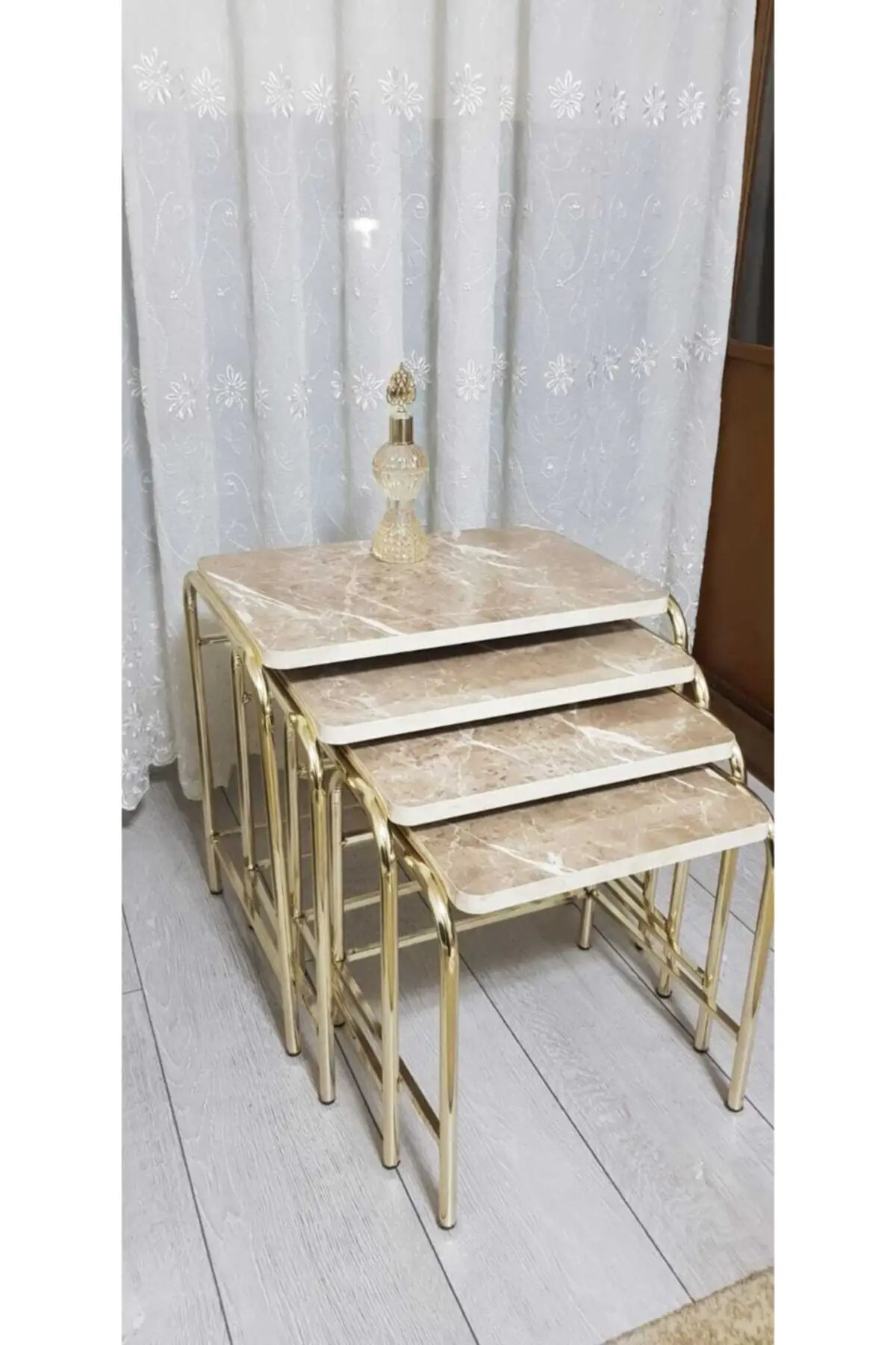 Marble Pattern Stylish 4'lü Zigon MDF (Marble look)