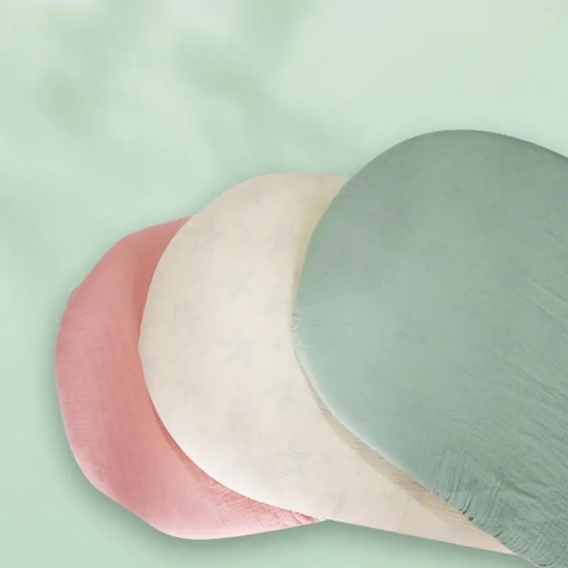 

M89C Cotton Sheets Stretchable Cotton Sheets for Baby Cribs Breathable Gentle Bedding Lightweight Sheet for 82x41x10cm