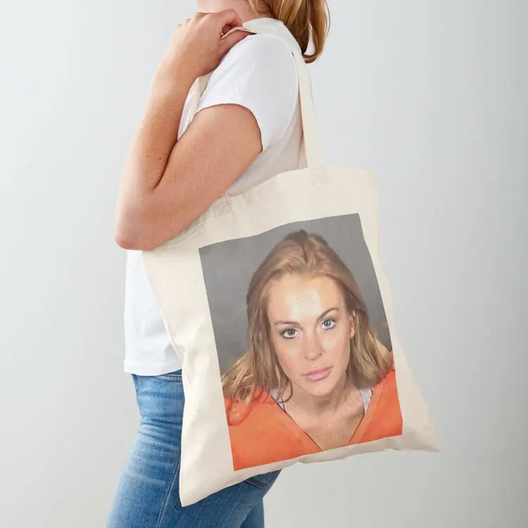 Lindsay Lohan 2010 Mugshot Tote Bag Custom bag Women's shopping bag shopper bags luxury women