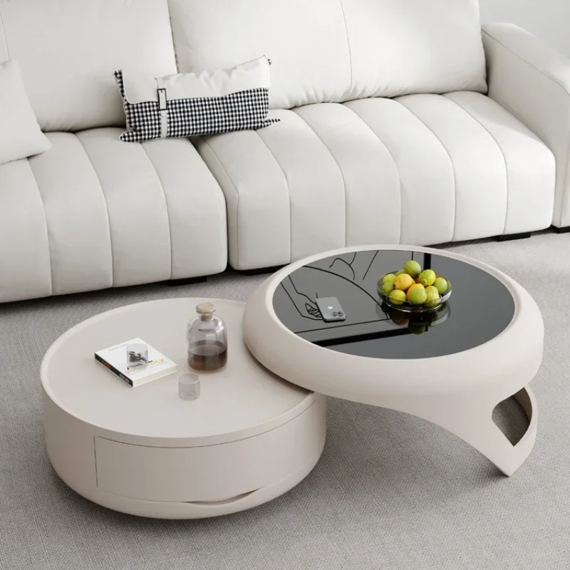 

Italian Glass Coffee Table Light Luxury Bedside Tables Modern Dressing Side Service Hospitality Wooden Corner Home Furniture Tv