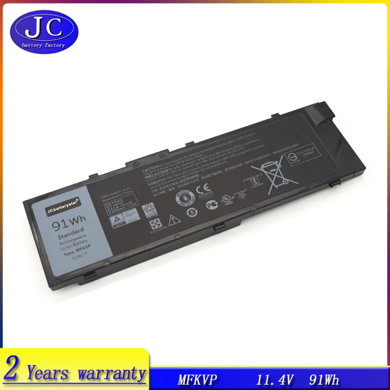 

JCLJF MFKVP Laptop Battery For Dell Precision 7510 7710 M7710 7720 7520 451-BBSB 451-BBSF 1G9VM M28DH 11.4V 91WH