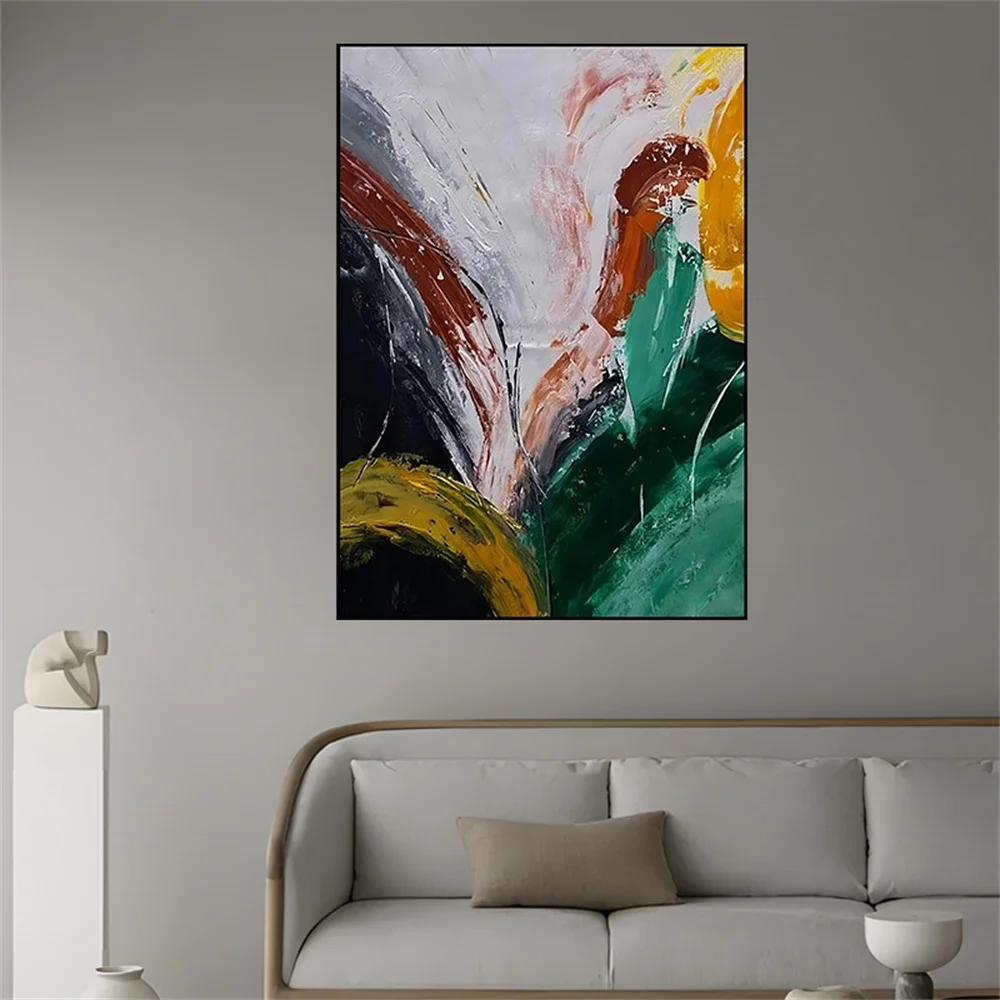 

High-Quality Hand-Painted Modern New York City Manhattan Bridge Landscape Canvas Oil Paintings Decor Living Room Wall Decoration