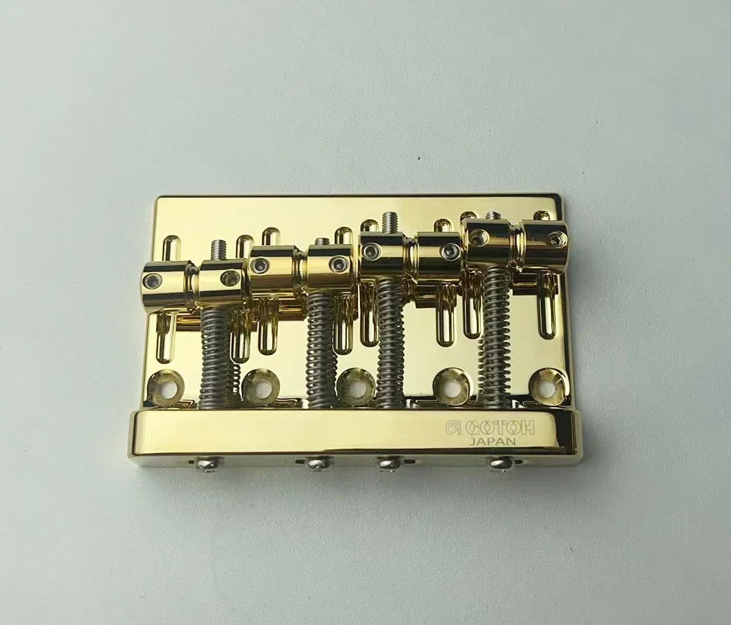 Guitar Parts----Big Promotion-Genuine Original GOTOH 201B-4 4 Strings Electric Bass Bridge Brass Saddle Chrome Black MADE IN JAP