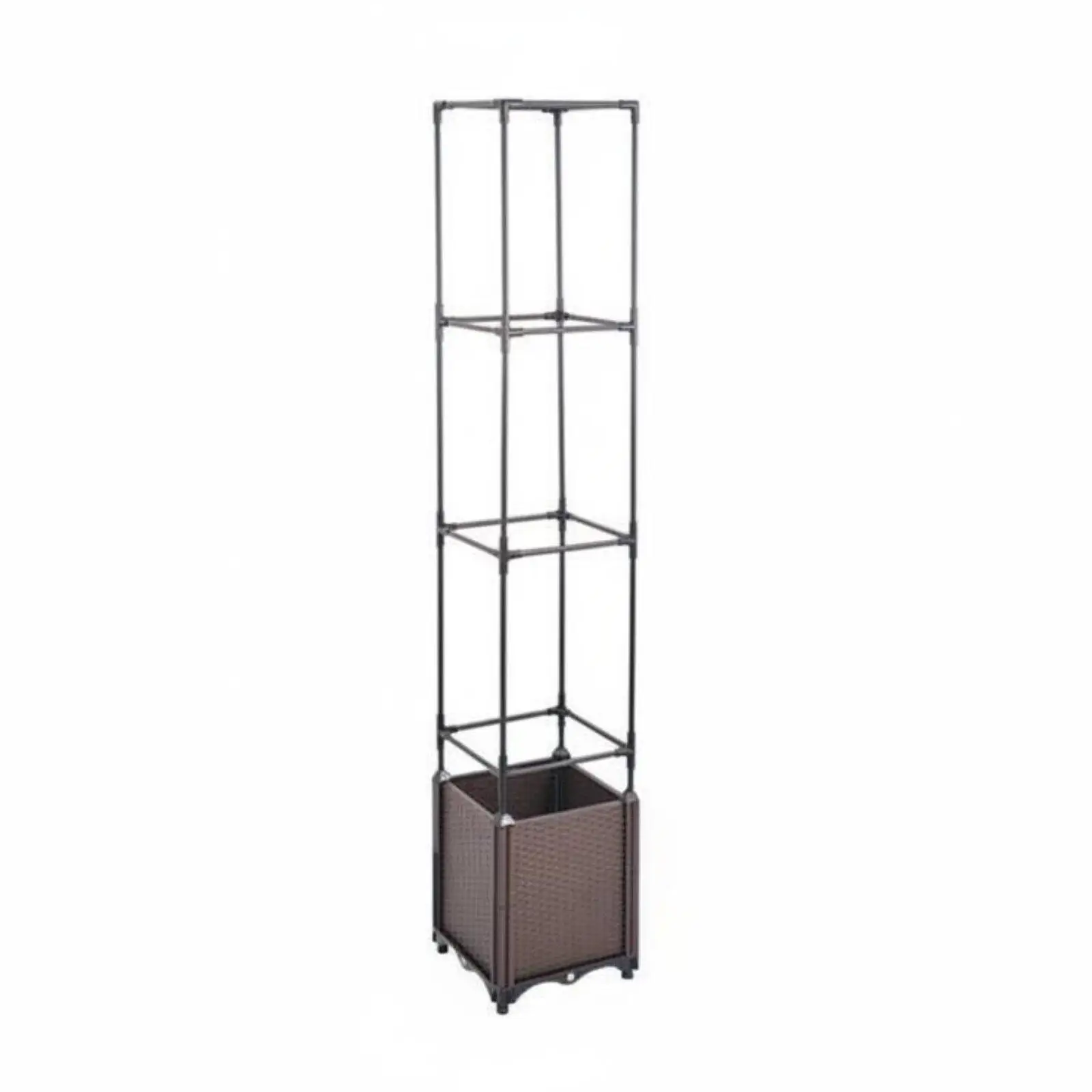 Rectangular Planter Trough with Plant Climbing Frame for Home Garden Patio Raised Bed Planter Box