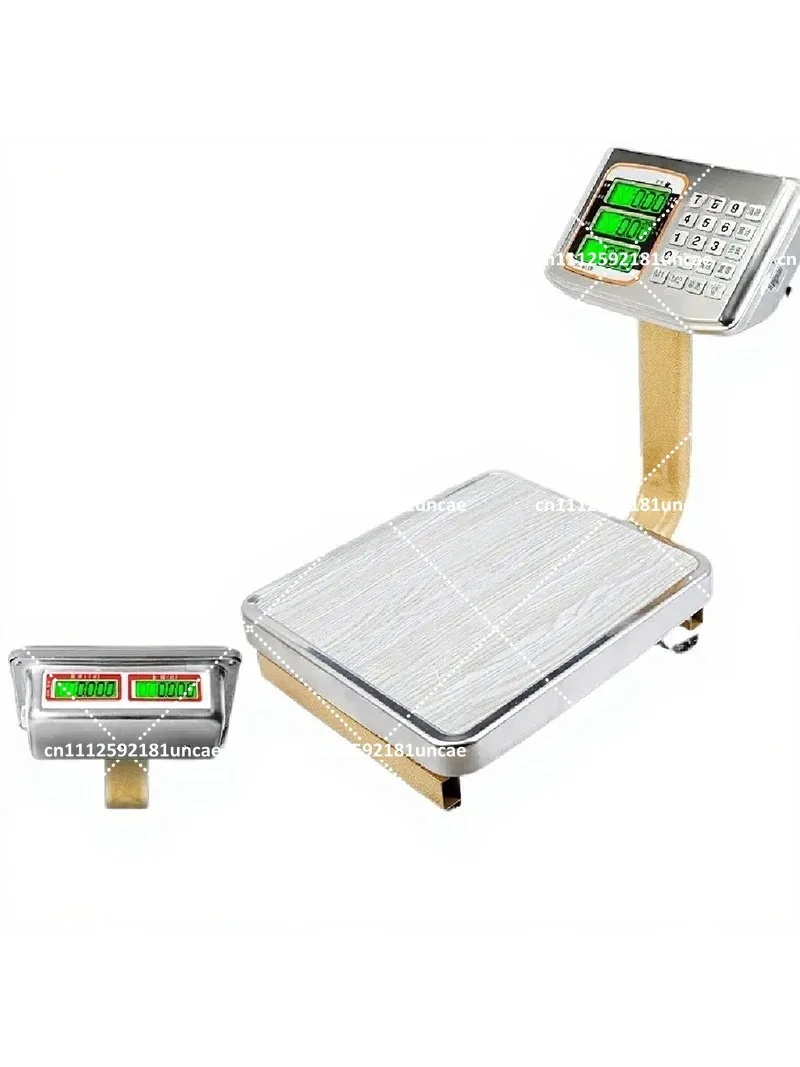 Digital Scale 60kg Precision 0.01kg, Commercial Weighing Platform for Business, Small Parcel Shipping Scale