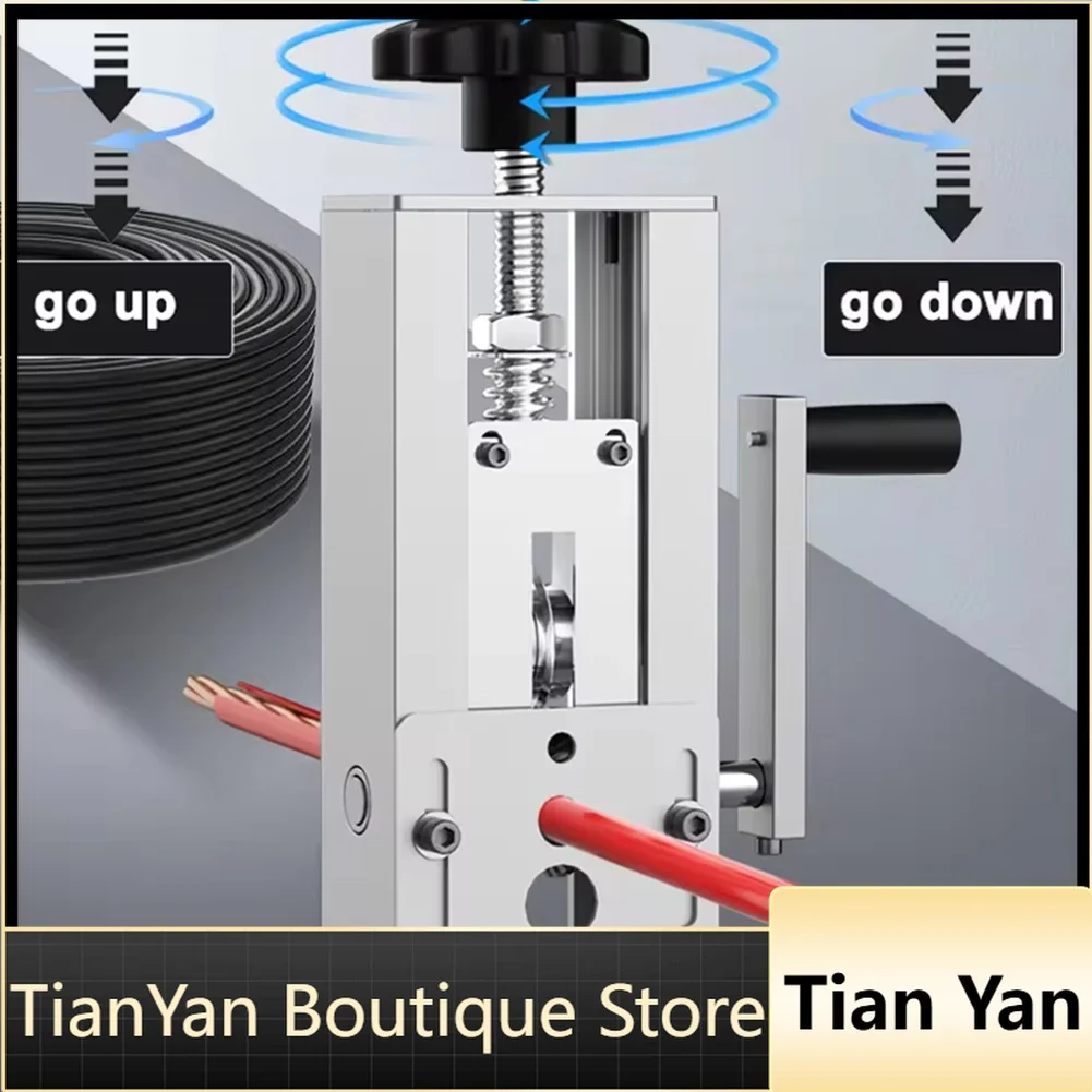 EE1 Happy New- Portable Wire Stripper Manual Wire Stripping Tool 1-25Mm Cable Electric Peeling Machine With Hand Crank For Home