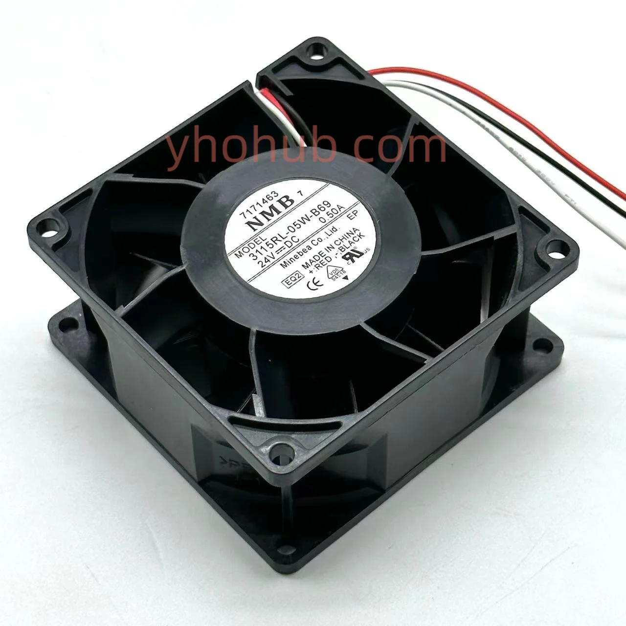 

NMB-MAT 3115RL-05W-B69 EQ2 Server Cooling Fan DC 24V 0.50A 80x80x38mm 3-Wire