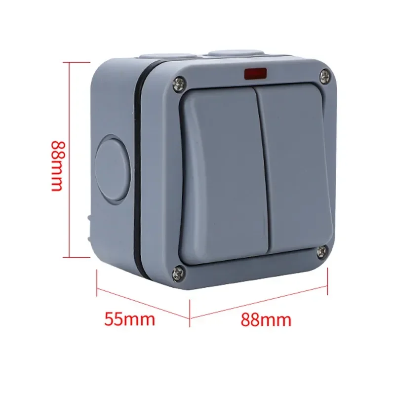 

IP66 Wall Electrical Switch Light Waterproof On Off Security Button With Fixation Night In The Pc Power