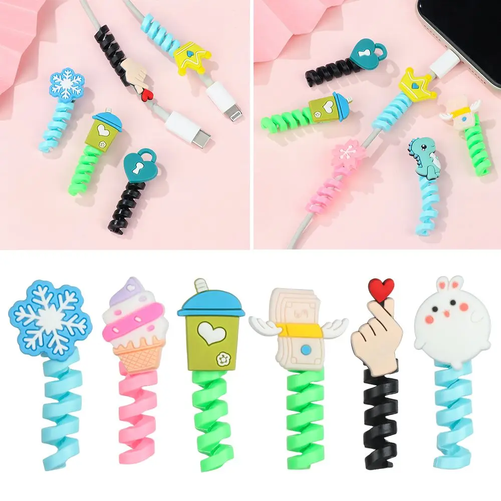 USB Tube Cable Protective Case Winder Cover Data Line Protector Charging Cable Holder Cord Protectors
