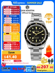 San Martin Vintage 38mm 6200 Diver Watch New Upgraded for Men Luxury NH35 Automatic Mechanical Sapphire Waterproof 200m Relojes