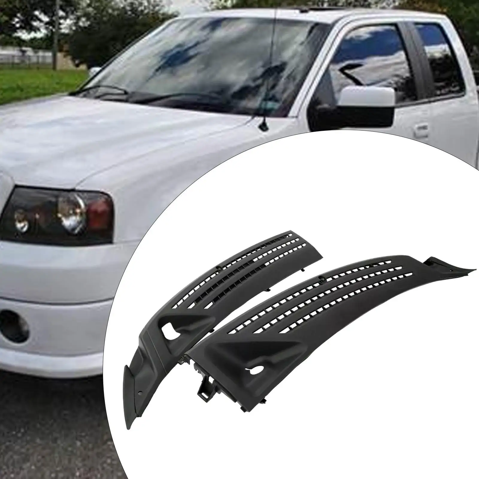 Premium Windshield Wiper Cowl Panel Set for F-150 Mark LT - 2 Pack