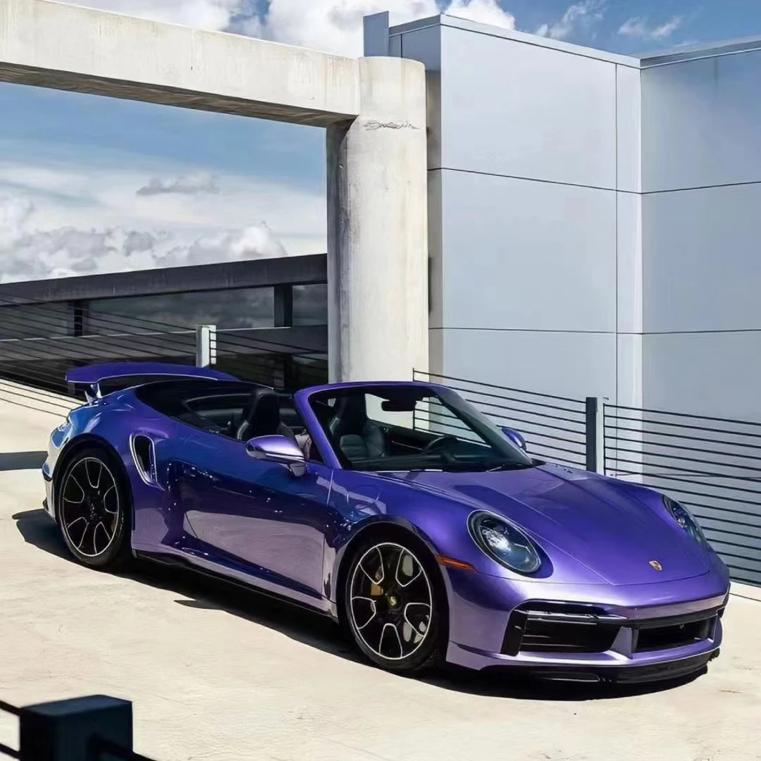 7.5 million 6-10 years warranty Liquid Metal Violet Car Wrapping Paper Colorful TPU Carbon Fiber Interior