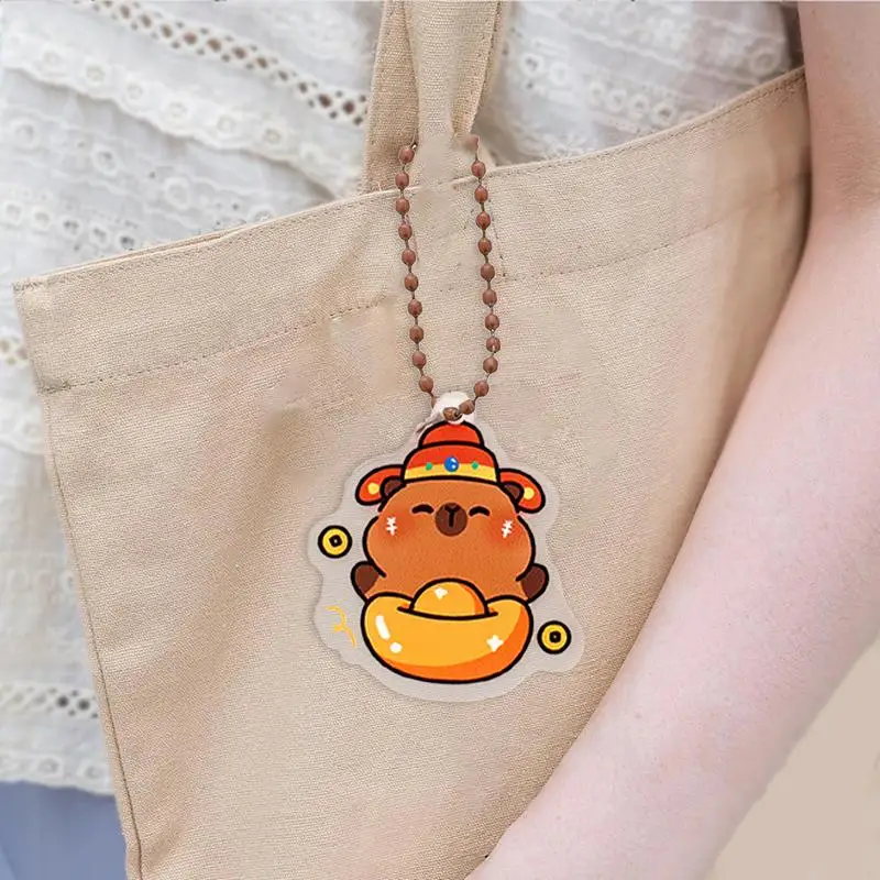 Capybara 가방 매력 Capybara 키체인 펜던트, 귀여운 키체인 배낭 장식, 다기능 배낭 홈 장식