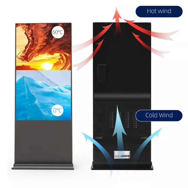 Kiosk 4k Indoor Touch LCD Advertising Player Machine Standing Floor LCD Digital Signal Screen Display Screen Totem Screen