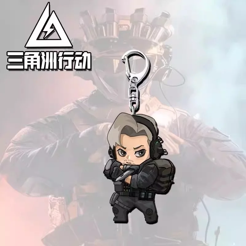 Game Delta Force Acrylic standing sign board Hackclaw Vyron Kai Stand Plate Prop Decor Cartoons Gift Option Q Version 10cm