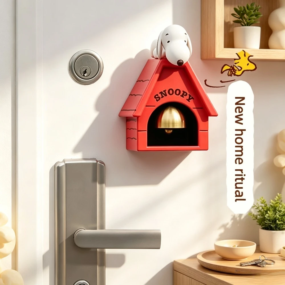 Snoopy Magnetic Doorbell Bell Fridge Magnet Ornament, Housewarming Gift, Birthday Present for Girlfriend, Anime Merchandise