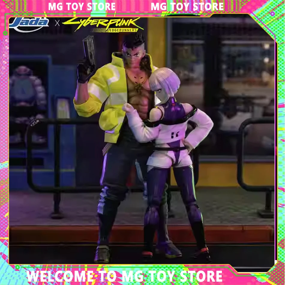 Original Jada Cyberpunk: Edgerunners Figur David Martinez Actionfiguren Lucy Kushinada Figurine Modellpuppe Sammelspielzeug Geschenke