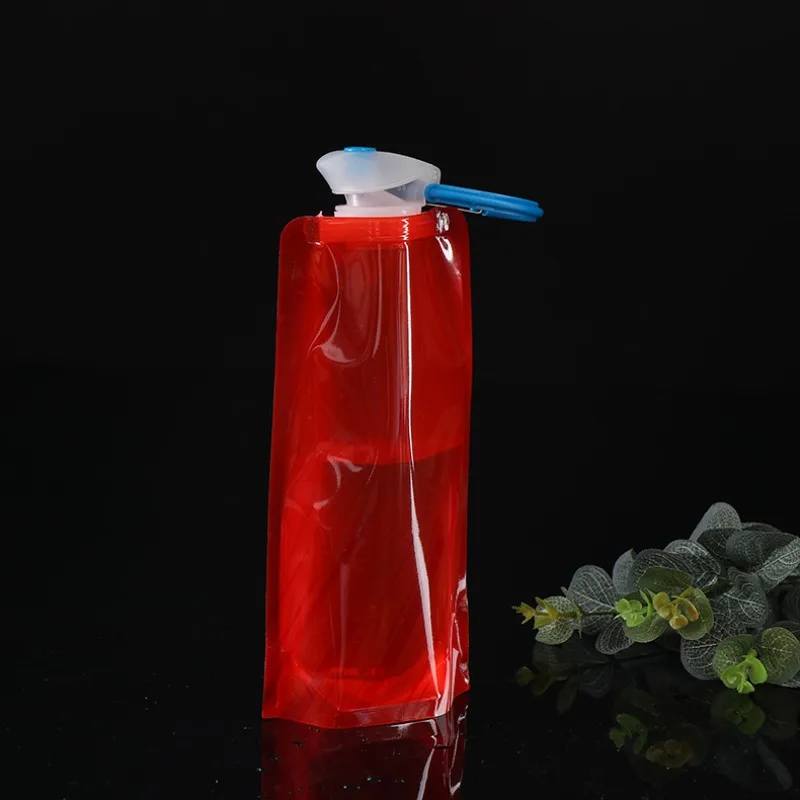 700mL Reusable Sports Travel Portable Collapsible Folding Drink Water Bottle Kettle Outdoor Sports Plastic Water Bottle 4 Colors