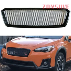 For Subaru Crosstrek XV 2018--2020 Year Body Kit Front Bumper Cover Refitting Grill Accessories Carbon Fibre Racing Grille