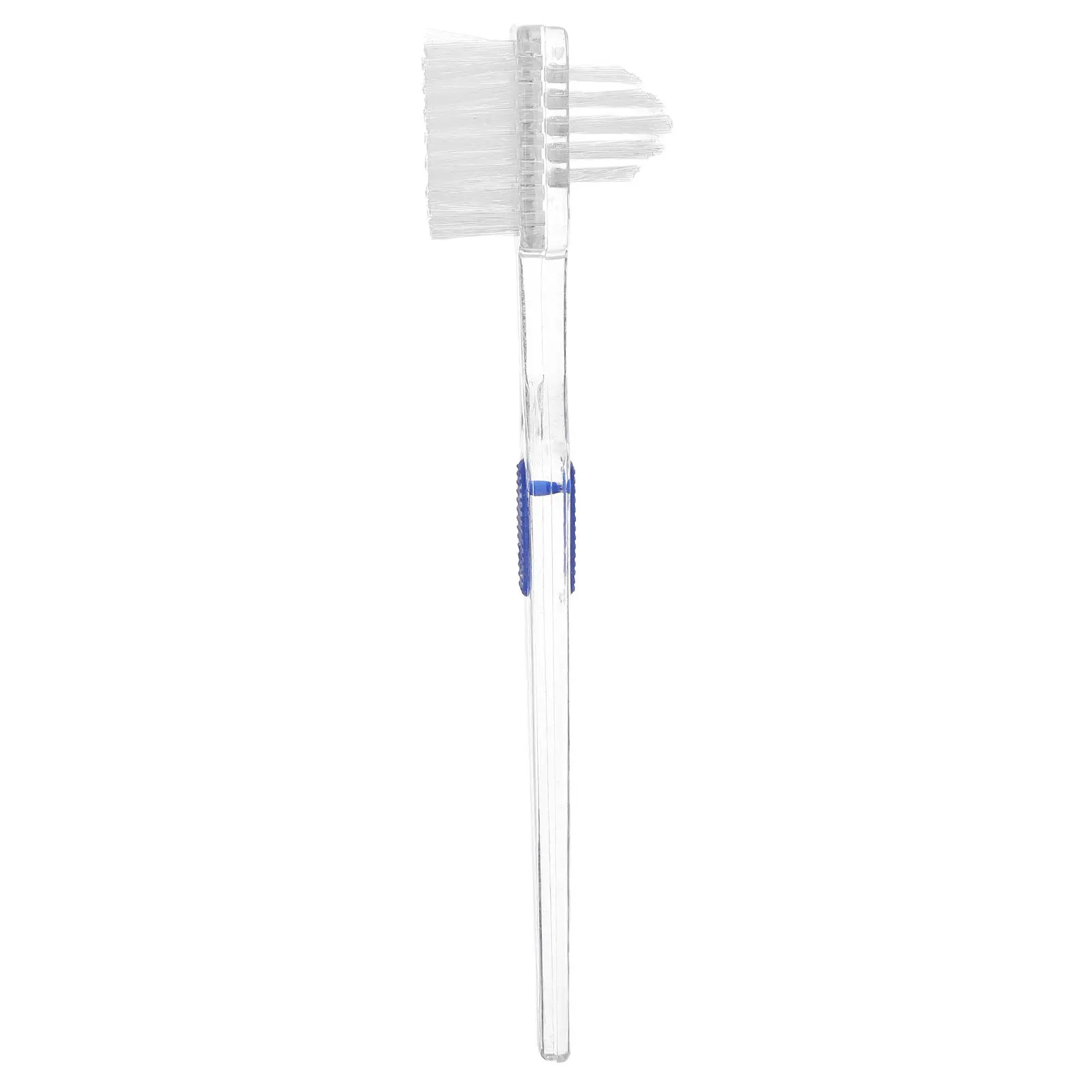 Denture Brush Transparent Double-Sided Toothbrush False Teeth Cleaning Tool Artificial Teeth Cleaner Large Brush Head Non-Slip