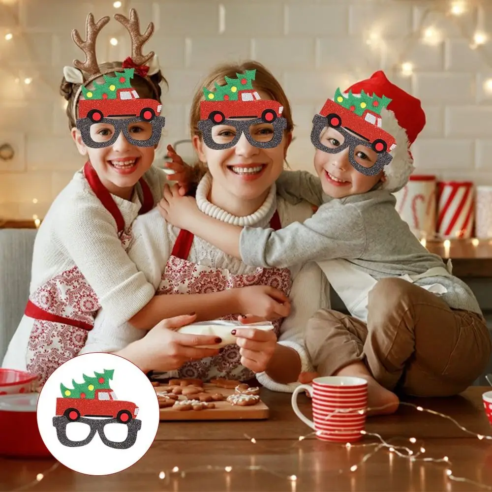 Hat Ornaments Photography Props Christmas Frame Glasses Christmas Decorative Glasses Santa Claus Eyeglasses Party Decorations