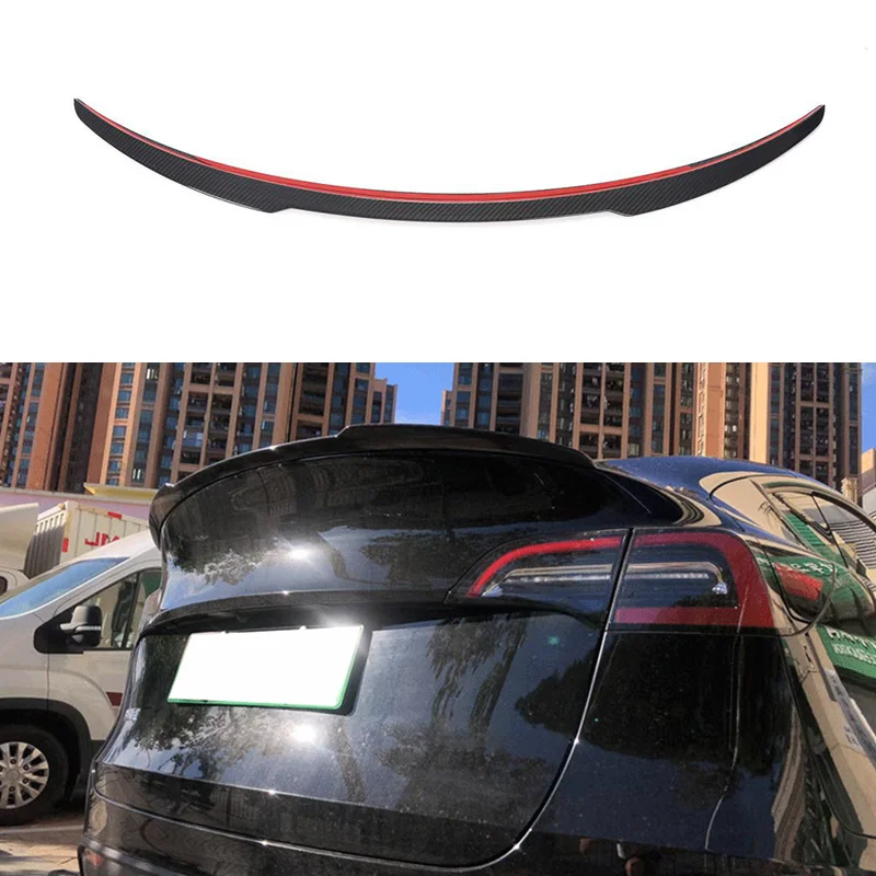 

carbon fiber rear wing trunk spoiler for model y 2019-2021