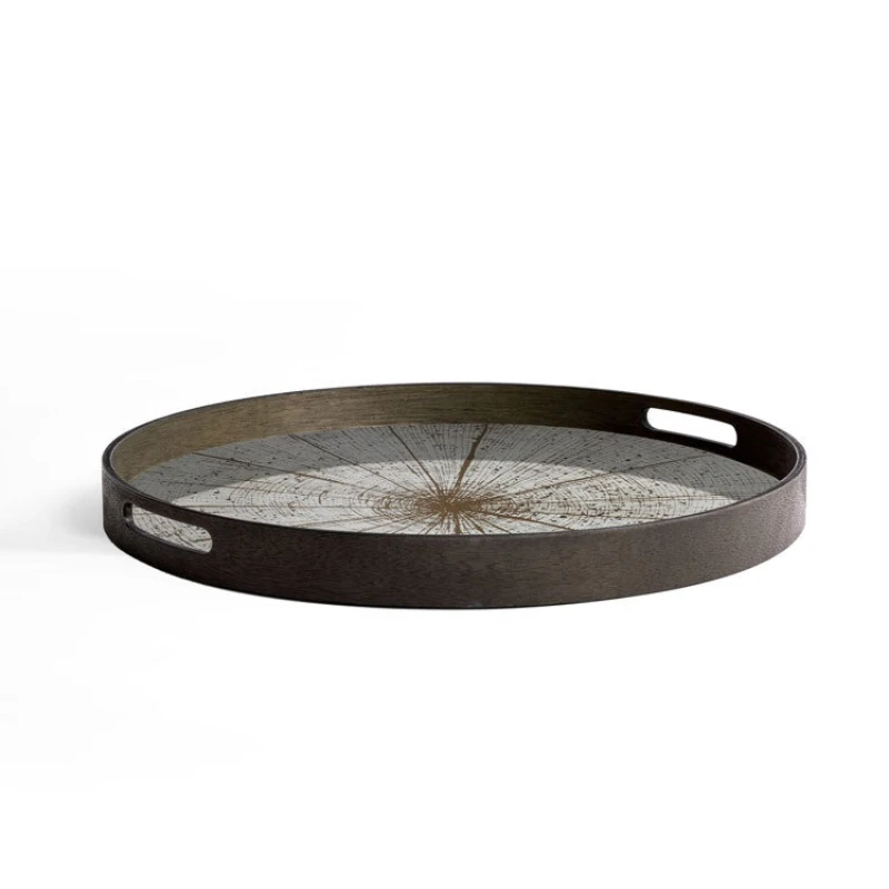 

Modern light luxury high-end annual ring tray, hotel homestay living room entrance wall wall decorative