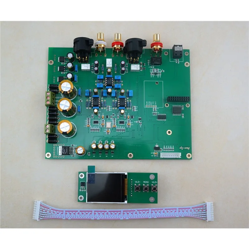 Wishcolor Common/Tuning Version Dual ES9038Q2M DAC Audio Decoder HiFi Coaxial PCM384K DSD128 Decoder Board Kit with TFT Screen