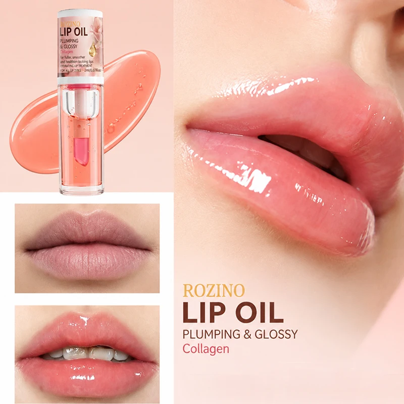1Pcs/2Pcs/3Pcs Collagen Plumping and Moisturizing High-Gloss Lip Oil, Provides Natural Hydration and a Premium Shine, Does Not Dry Out the Lips, Long-Lasting Moisturizing, Can Be Used as a Base Lip Balm, High-Gloss Lip Balm, Sexy Glossy Lips - Enhances Lip Volume and Elasticity - Instantly Hydrates and Softens Lips, Suitable for Both Men and Women