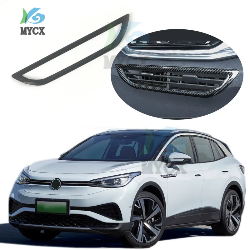 

For Volkswagen VW ID.4X ID.4 CROZZ 2021 + CHROME CENTER CONSOLE AC SWITCH BUTTON COVER BEZEL TRIM KNOB DASHBOARD PANEL GRANISH