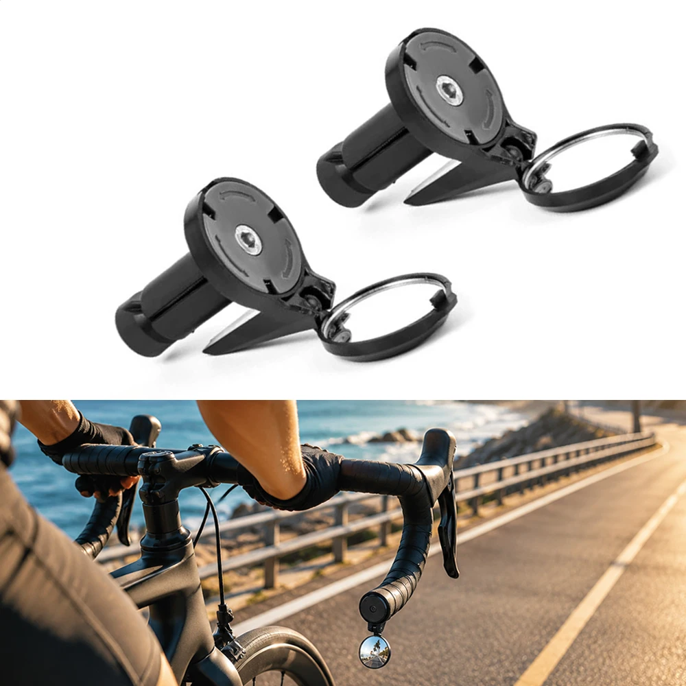 Bicycle Handlebar End Mirror Bicycle RearView HD Mirrors 360° Rotate Convex MTB Road Bike Handlebar Mirrors Bike Accessories