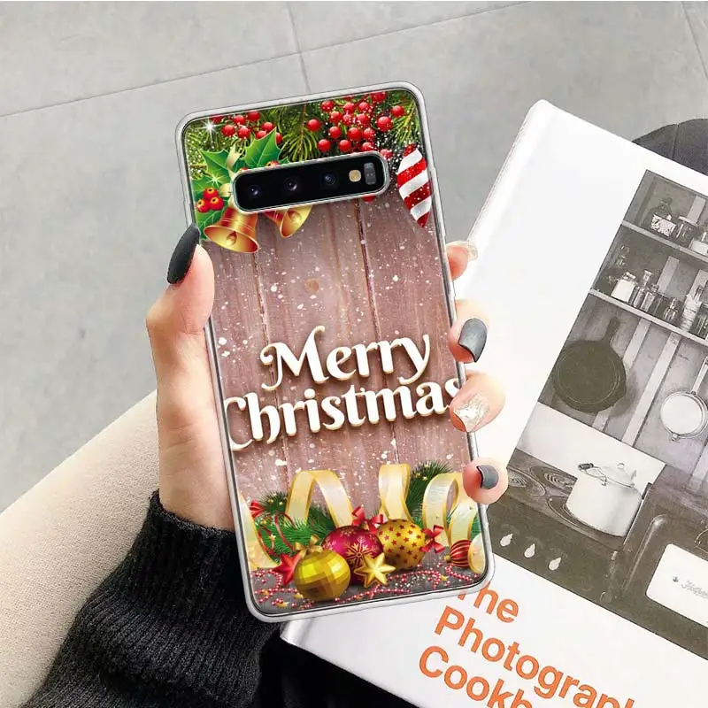 Merry Christmas gift New Year reindeer Phone Case For Samsung Galaxy S23 S24 S25 Ultra S20 FE S21 + S22 Plus S10 Soft Print Shel