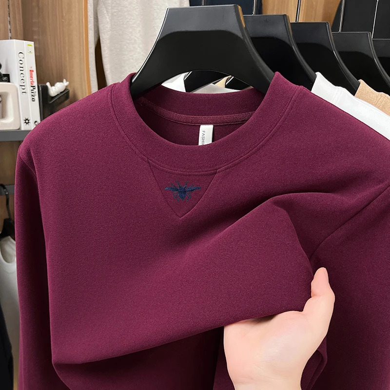 

Men's Autumn Winter New Style Long-Sleeved T-shirt Round-neck Embroidery Best-selling Sweatshirt Casual Fashionable Men Clothing