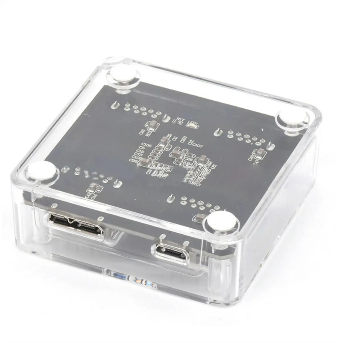 (ABDH) USB 3.0 Hub 4 Port Expansion Drive Free with Power Supply Interface 5Gbps High Speed Transmission with 50cm Data Cable